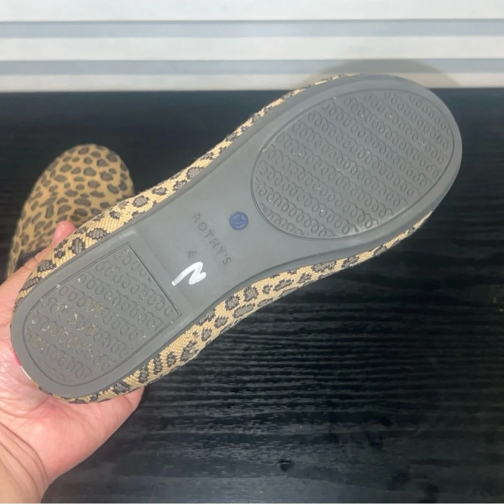 Rothy's Leopard Print Kids Dress Shoes